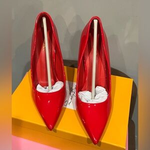 NIB RED PATENT LEATHER STILETTOS